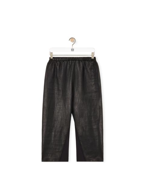 Cycling shorts in nappa and cotton