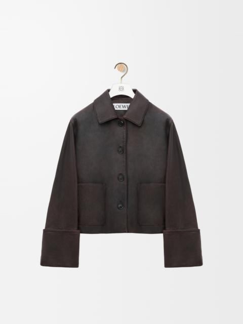 Turn-up jacket in nappa lambskin