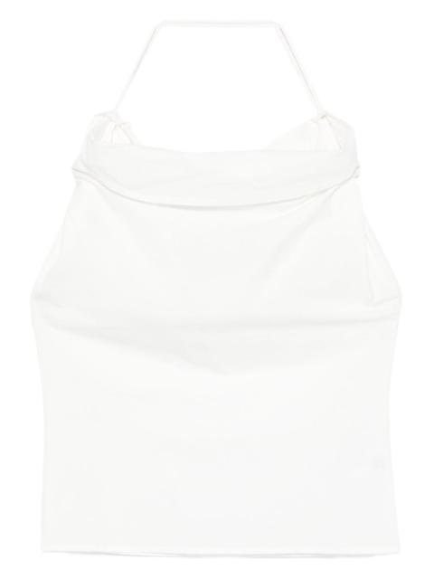 Christophe halterneck draped top