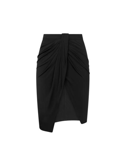 LUSTROUS JERSEY WRAP DRAPED SKIRT