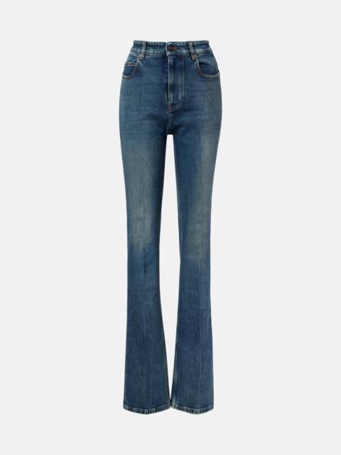 High-rise straight jeans