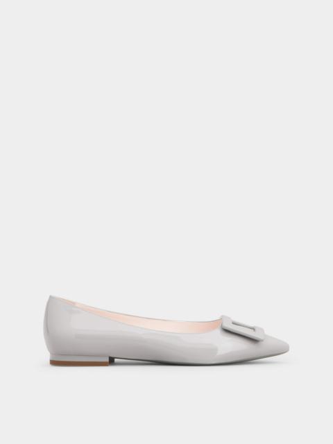 Gommettine Lacquered Buckle Ballerinas in Patent Leather