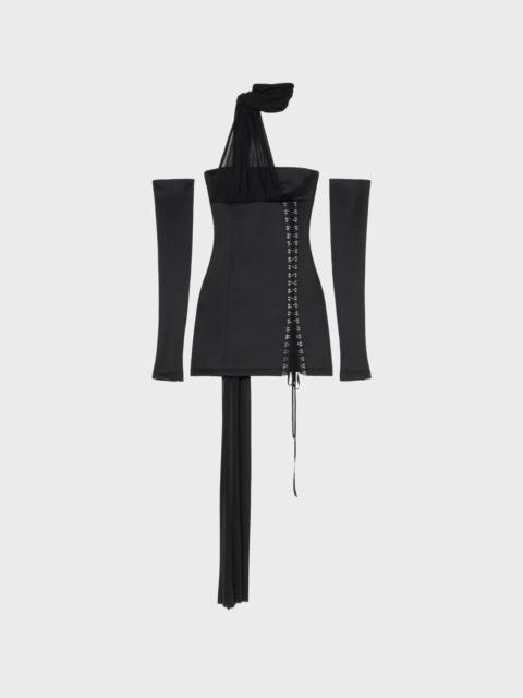 MINI DRESS WITH SCARF AND HOOKS