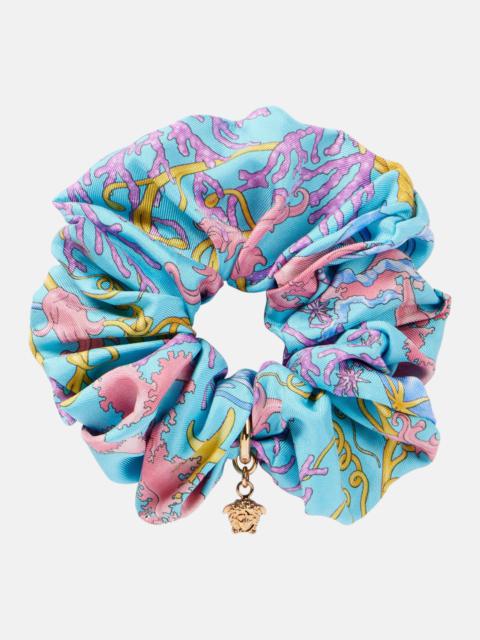 Underwater Barocco silk scrunchie