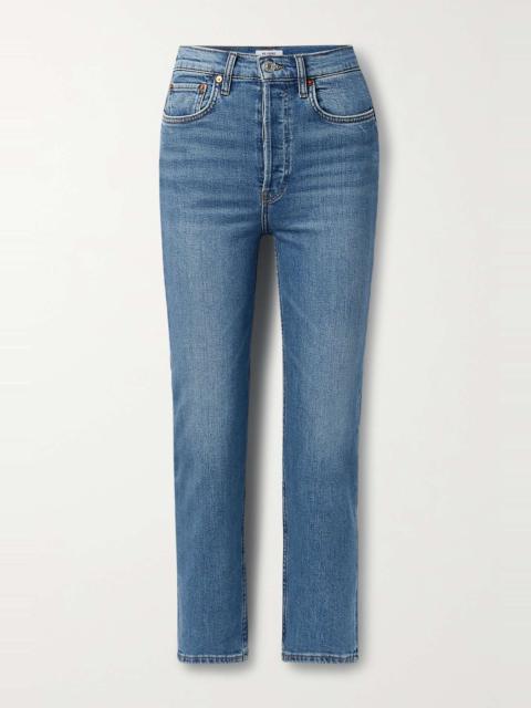 70s Originals Stove Pipe cropped high-rise straight-leg jeans