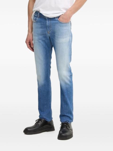 logo-plaque cotton jeans