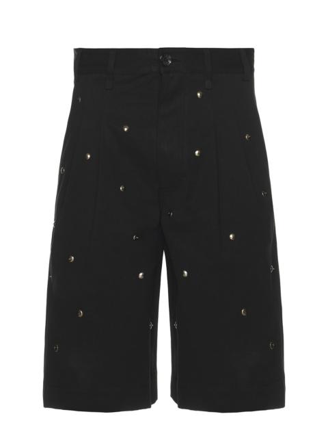 Metal Bead Single Pleated Shorts