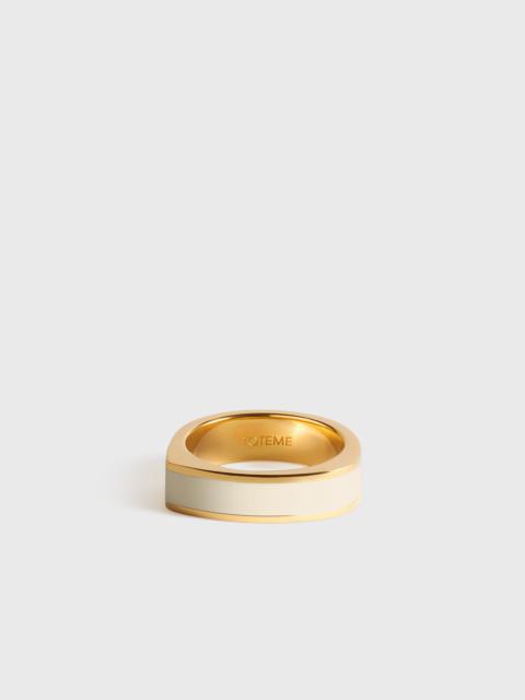 Signature ring ecru/gold