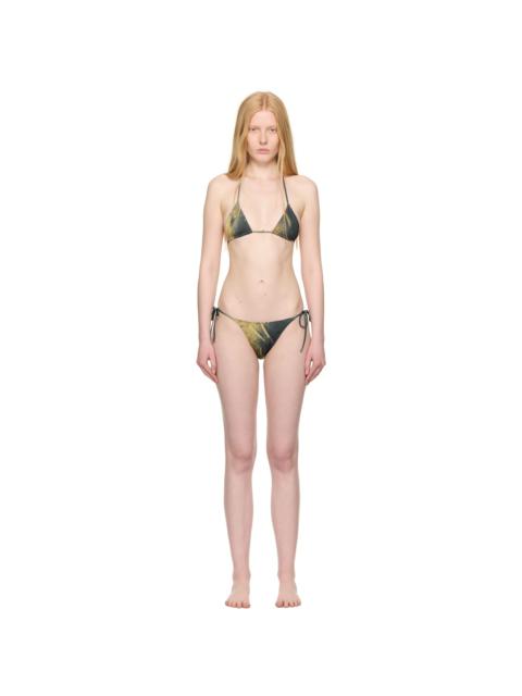 SSENSE Exclusive Green Water Body Printed Bikini
