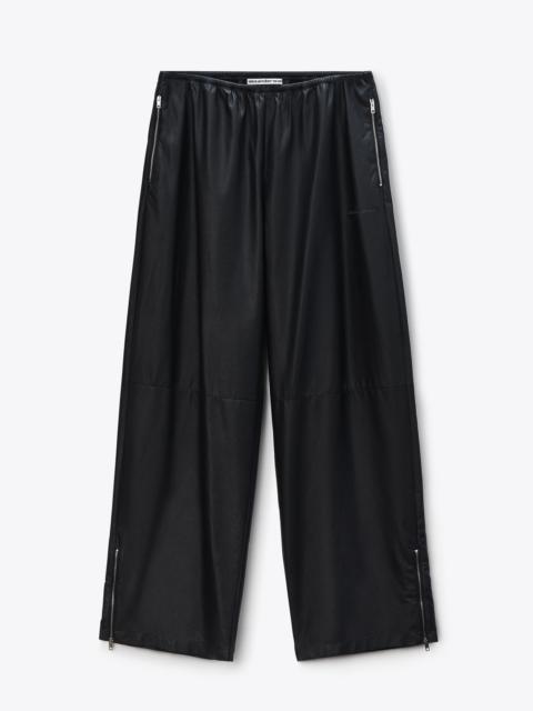 Track Pant Paper in Leather Mid-Rise