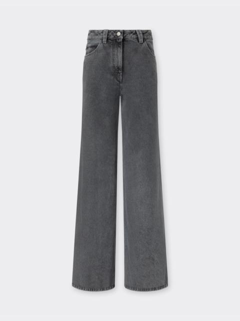Dark marbled denim trousers
