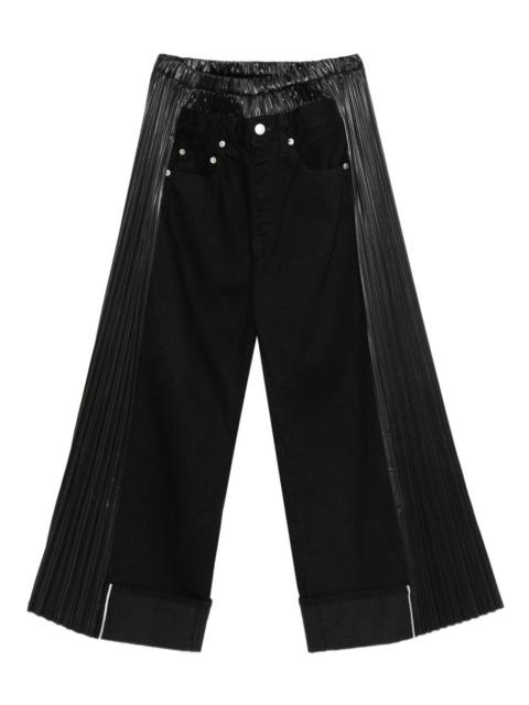 pleated-panel pants