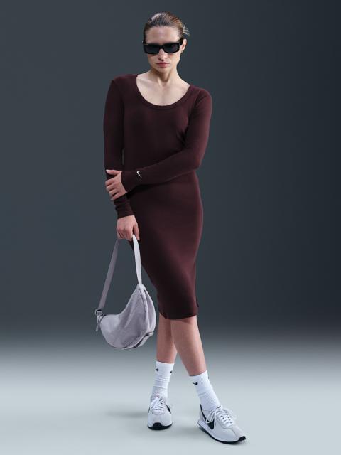 Nike Sportswear Chill Knit Women's Tight Long-Sleeve Midi Mini-Rib Dress