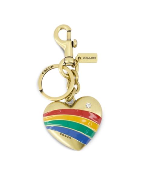 rainbow heart keyring
