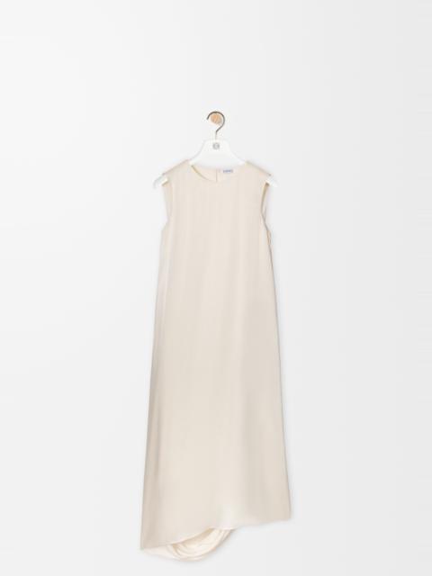 Draped dress in silk