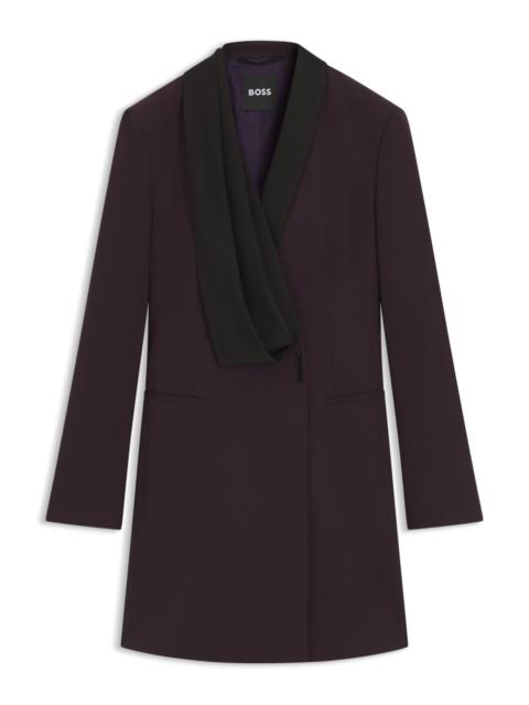 TUXEDO-STYLE DRESS IN WOOL