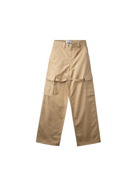 AMBUSH Relaxed Fit Cargo Pants With Straps Beige