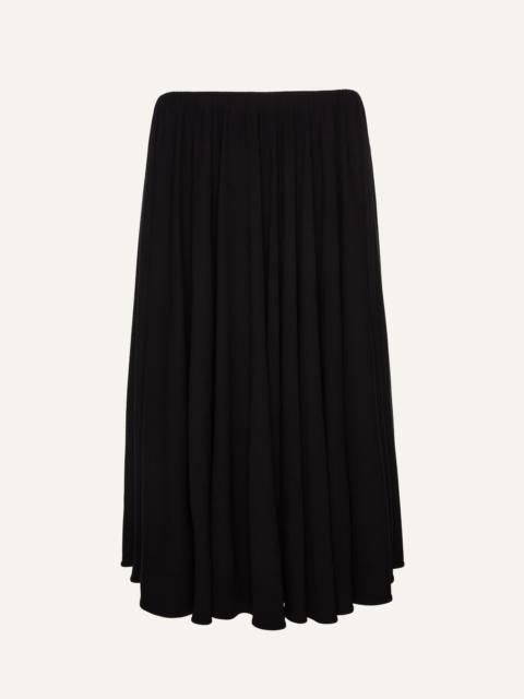 Sheer midi skirt in black