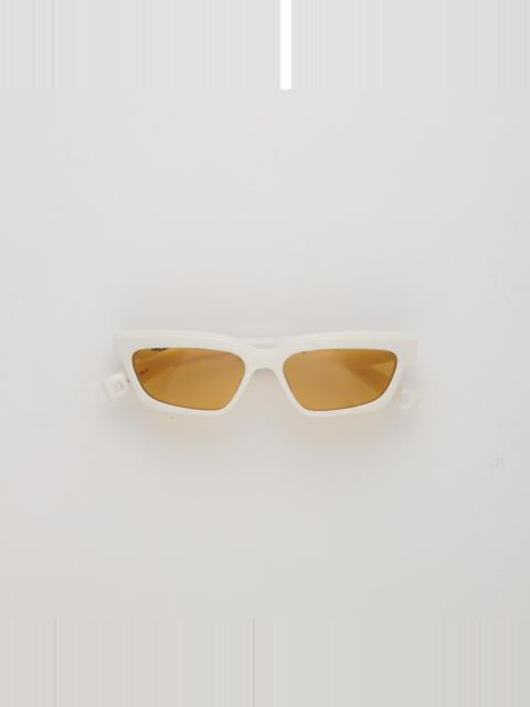 Salon Angular Sunglasses in White