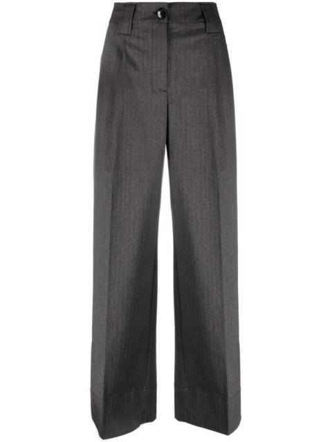 wide-leg tailored trousers