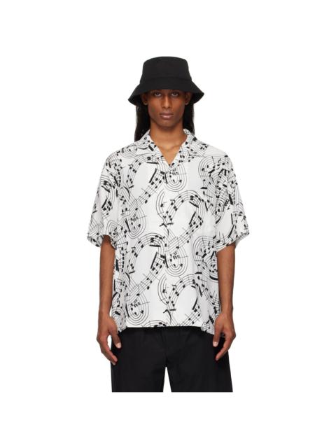 White & Black Music Note Hawaiian Shirt