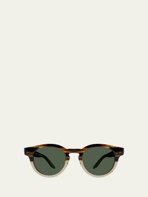 Men's Oxford Acetate Round Sunglasses