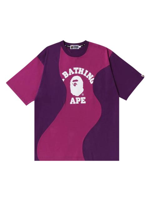 BAPE Cutting College Relaxed Fit Tee 'Purple'