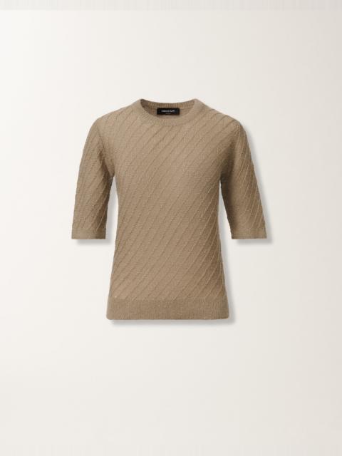 Wool and silk sweater with sequins