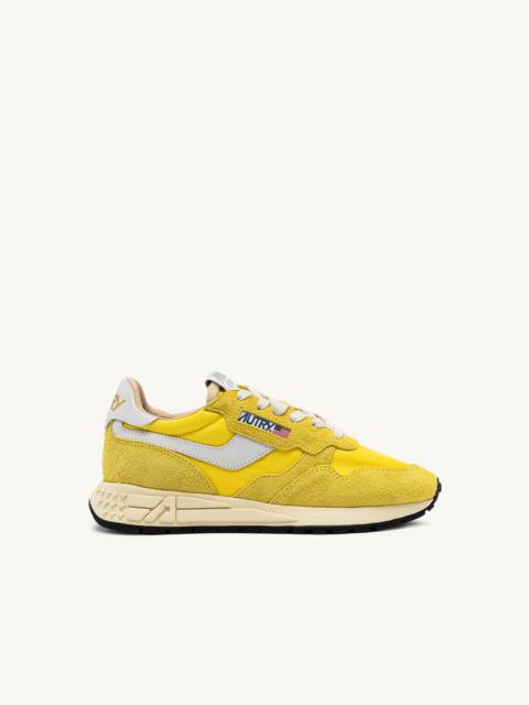 REELWIND LOW SNEAKERS IN BUTTERCUP NYLON AND SUEDE
