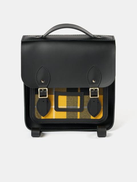 The Small Portrait Backpack - Black with Yellow Tartan