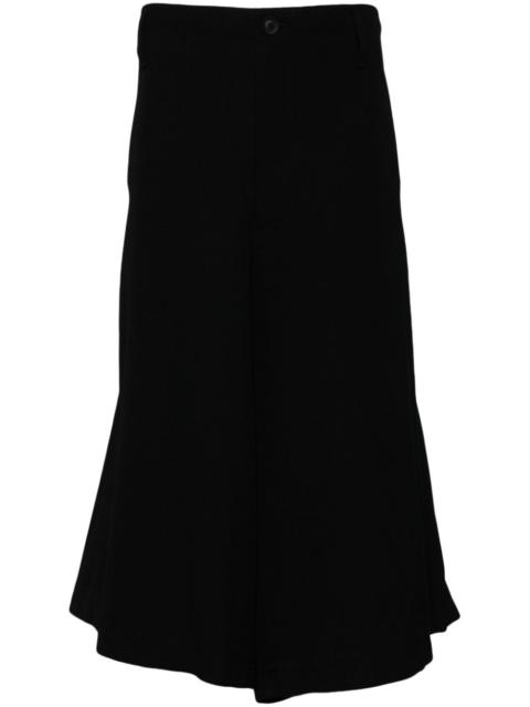 pleated cropped trousers