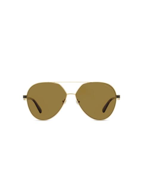 pilot wide-bridge sunglasses