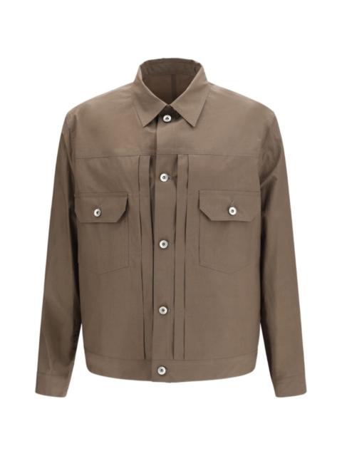 buttoned cotton shirt jacket