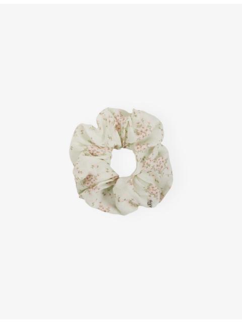 Floral-Print Woven Scrunchie