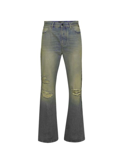 patchwork ripped jeans