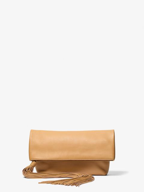 Thalitha Leather Foldover Clutch
