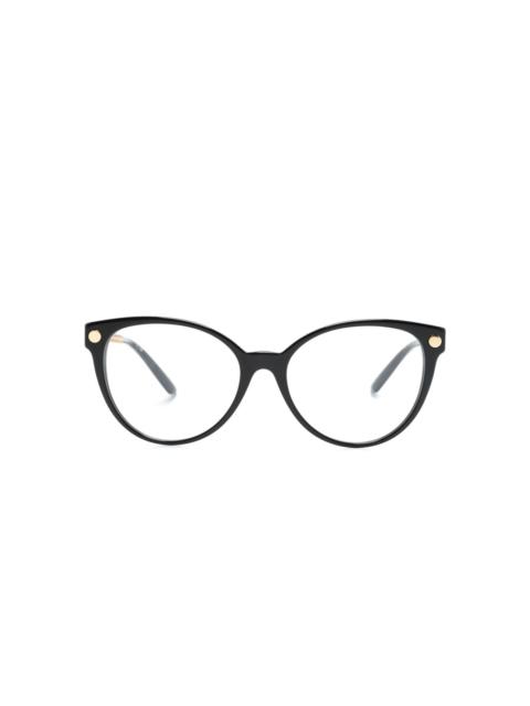 Greca-arm butterfly-frame glasses