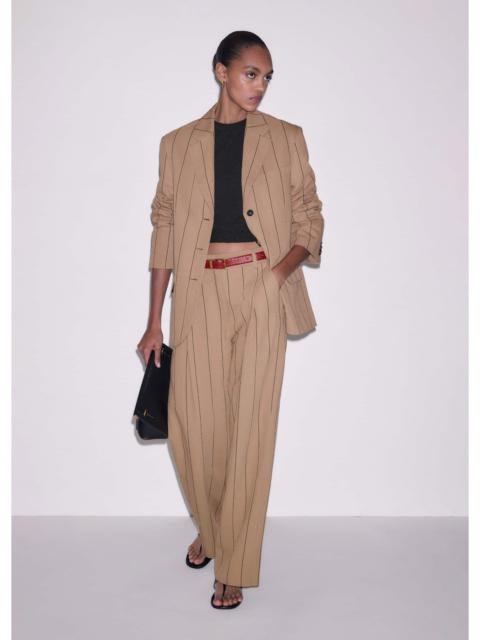 Pinstripe Blazer Suit