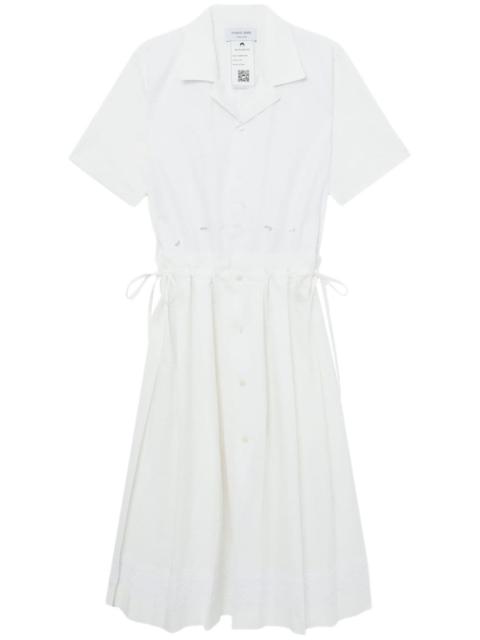 embroidered cotton midi dress