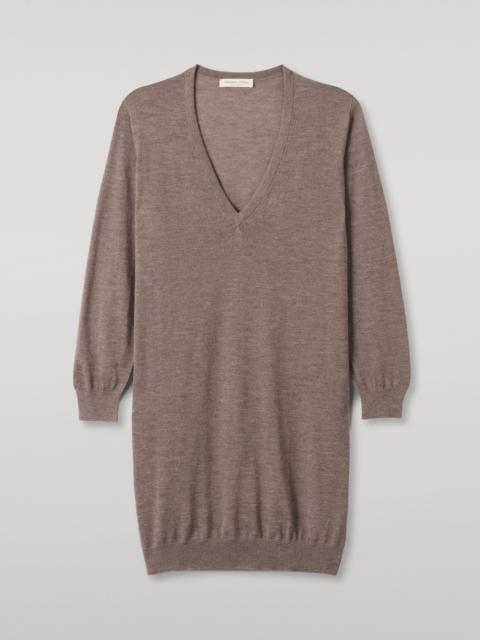 Elise Brown Long Superfine Cashmere Jumper