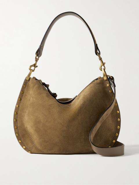 Oskan Soft Zipped Suede Shoulder Bag