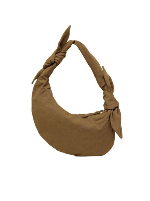 knotted beaded tote bag