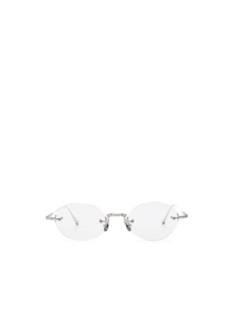 oval-frame glasses