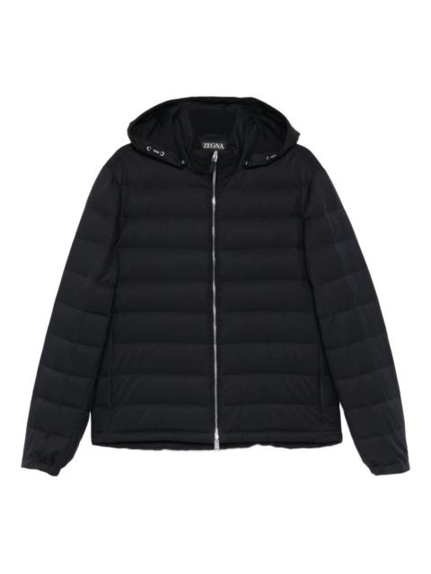 zip-up hooded jacket