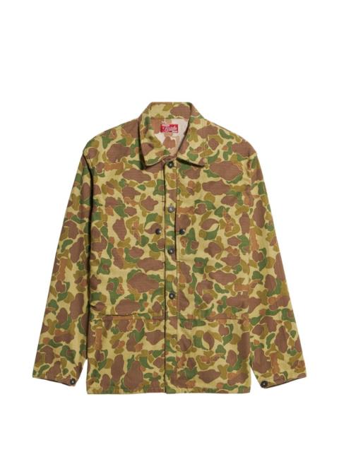 camouflage front-pocket overshirt