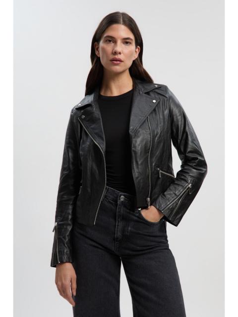 Leather Signature Biker Jacket