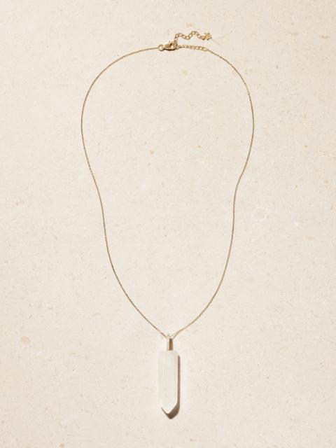 14-karat Gold, Quartz And Diamond Necklace