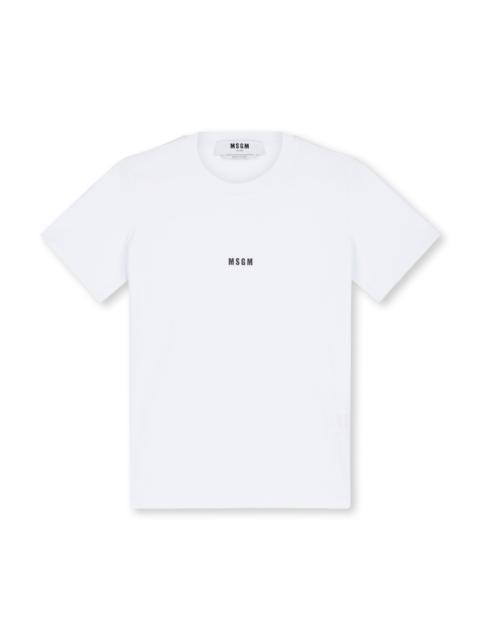 Cotton T-shirt with micro logo