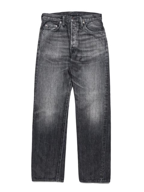 USED-003-BK 14oz Black Regular Straight Natural Wash
