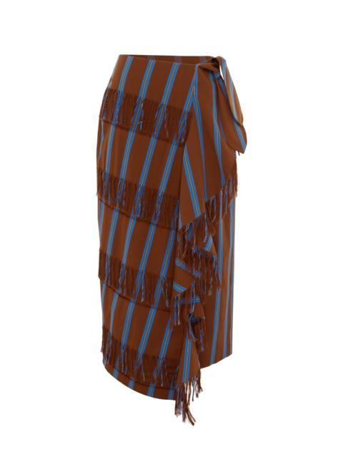 Noura Fringe Wrap Skirt